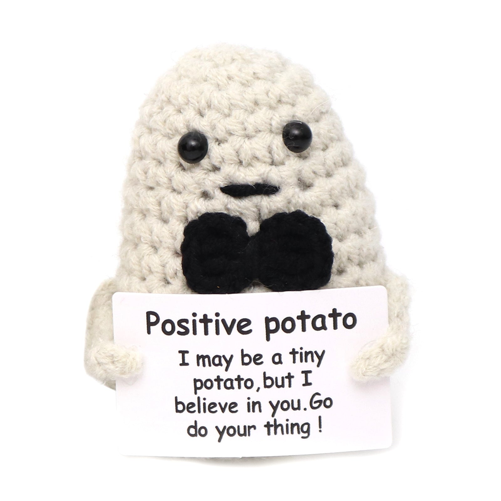 Handmade wool woven potato dolls funny positive energy.