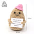 Handmade wool woven potato dolls funny positive energy.