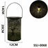 New wrought iron tree lantern, outdoor courtyard solar viewing lamp, decorative atmosphere, hollow hanging lamp