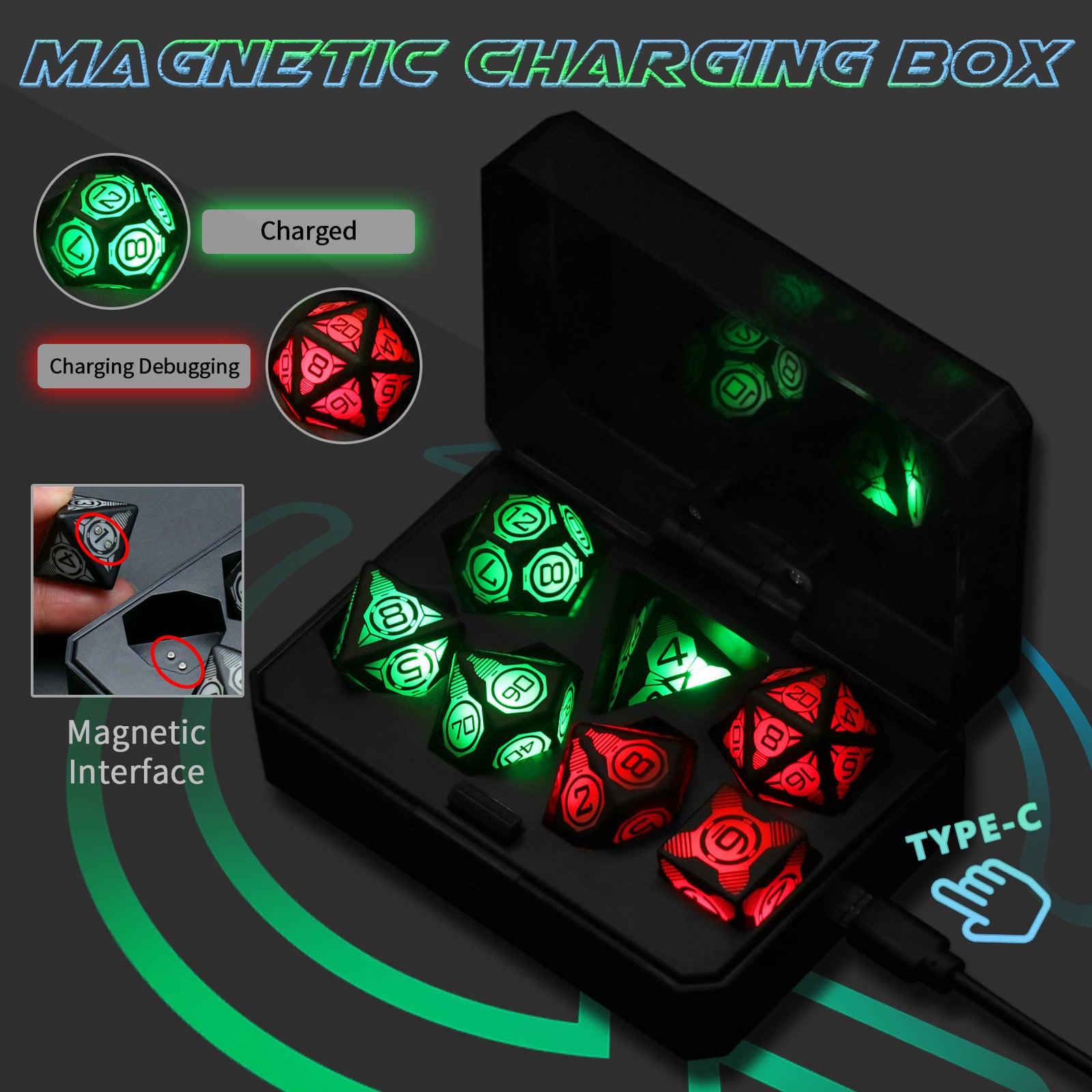 Multi-Faceted LED Dice Set Enhance Your Board Game Experience