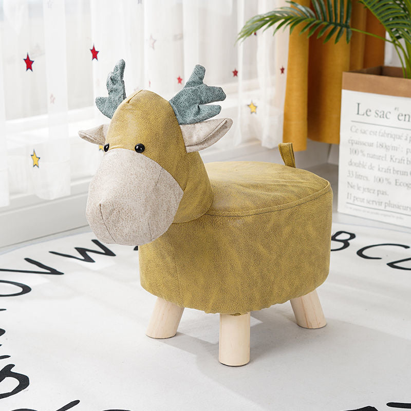 Creative Cartoon Animal Stools: Solid Wood Designs, Perfect to add character to any room.