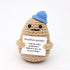 Handmade wool woven potato dolls funny positive energy.