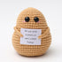 Handmade wool woven potato dolls funny positive energy.